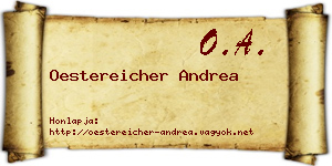 Oestereicher Andrea névjegykártya