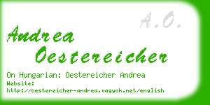 andrea oestereicher business card